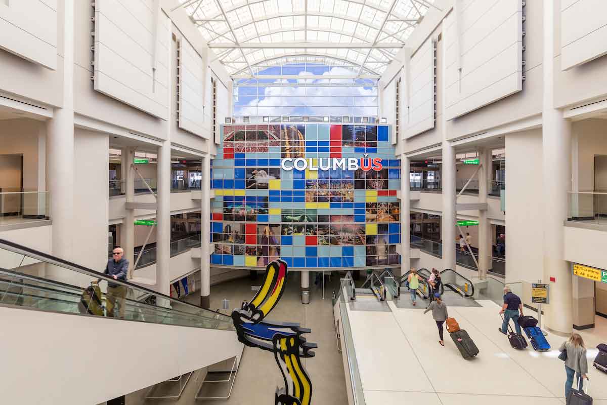 A Tropical Escape Just Got Easier For Columbus Travelers 1 columbus airport mosiac