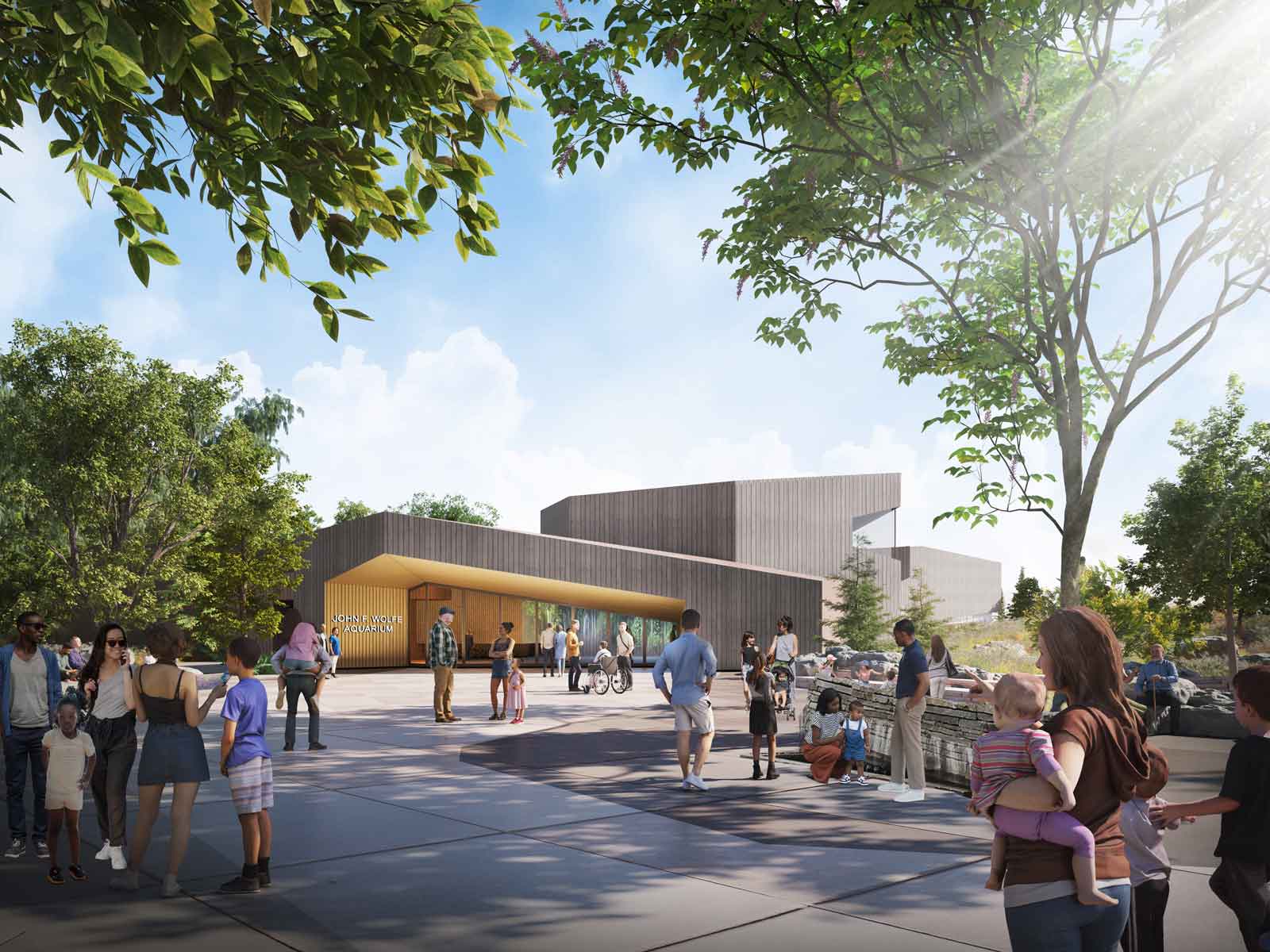 Columbus Zoo Unveils Plans for Massive New John F. Wolfe Aquarium 2 Aquarium entrance rendering