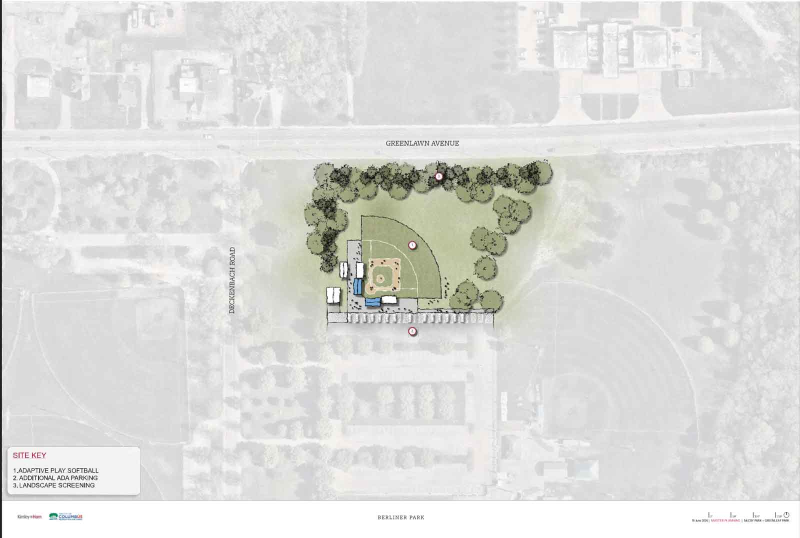 blueprint of proposed park