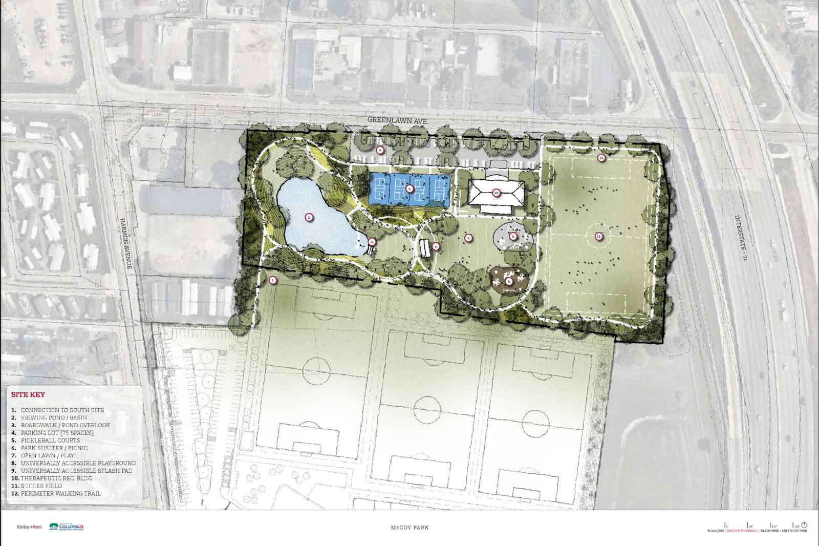 blueprint of proposed park