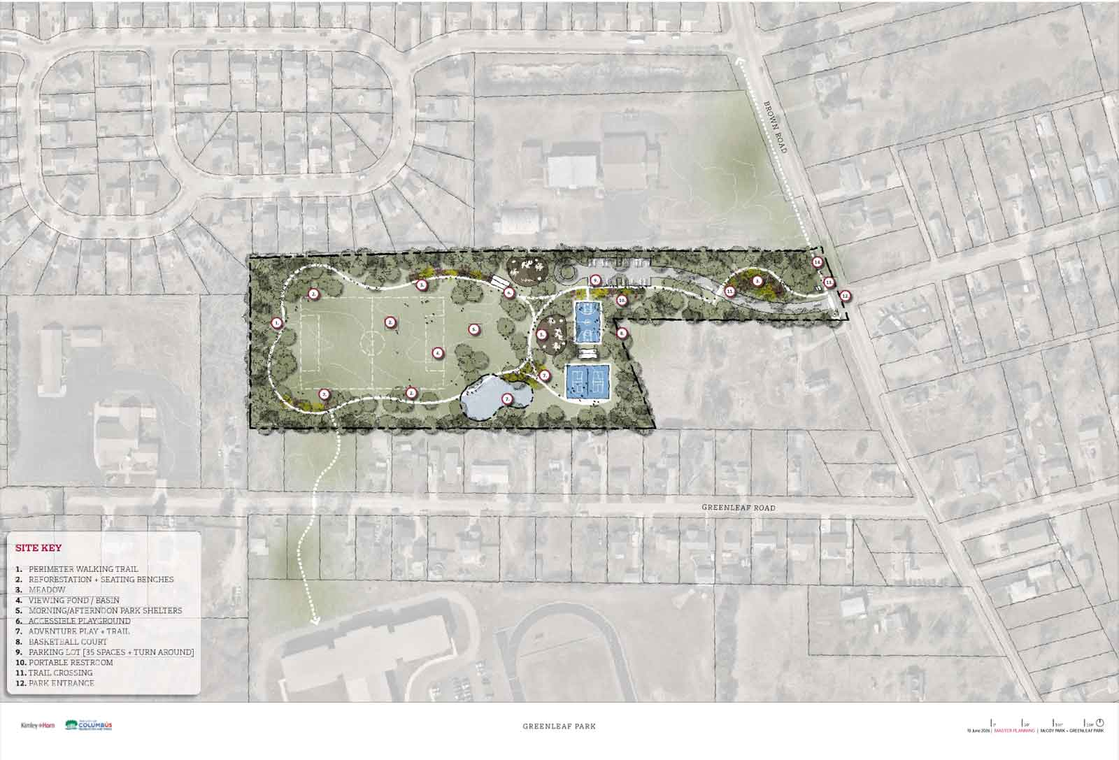 blueprint of proposed park