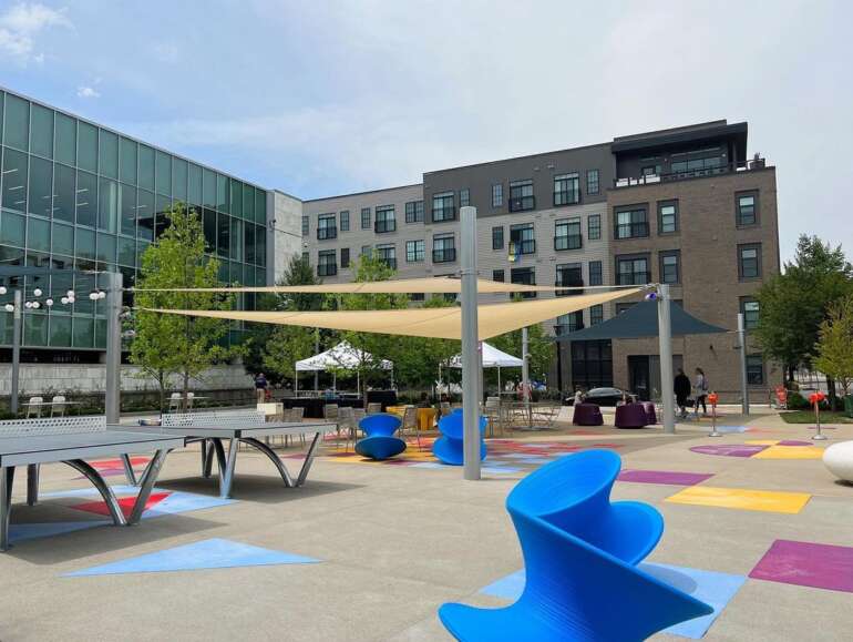 plaza at the columbus main library