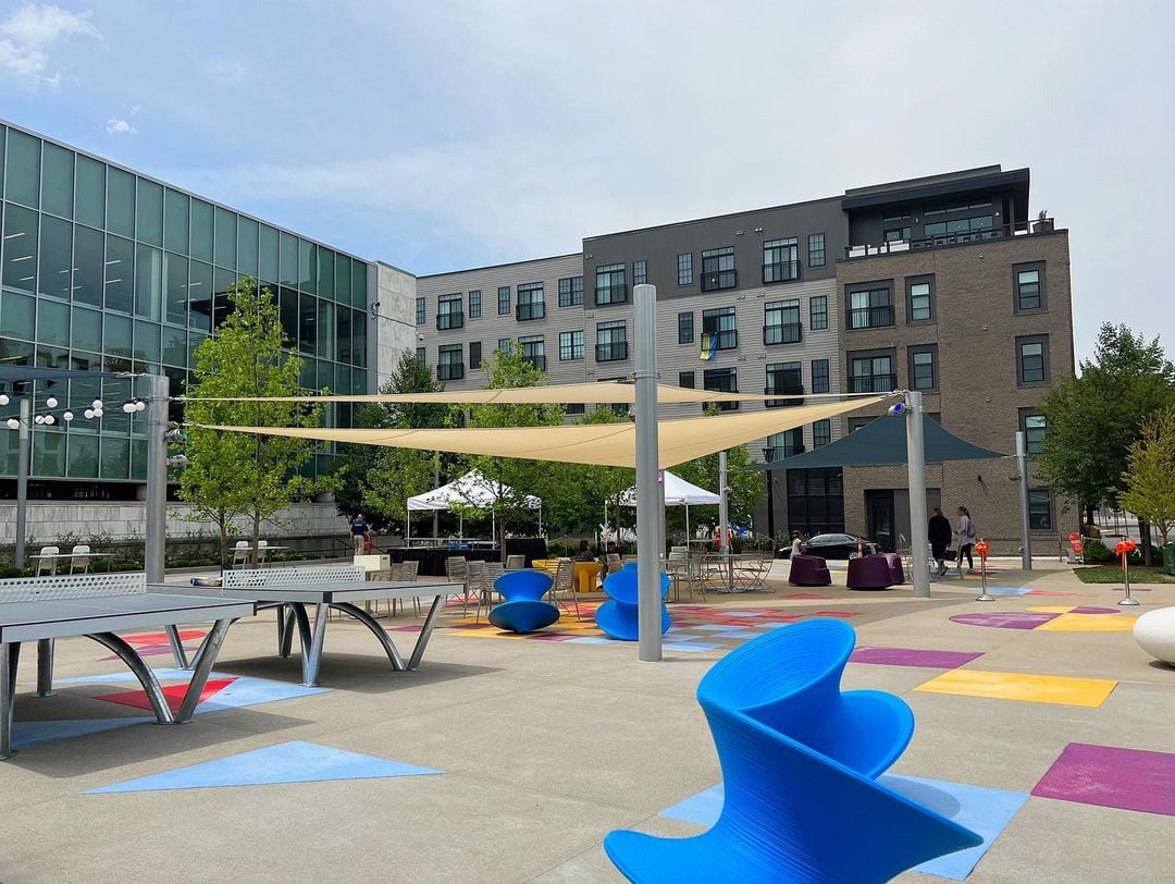 plaza at the columbus main library