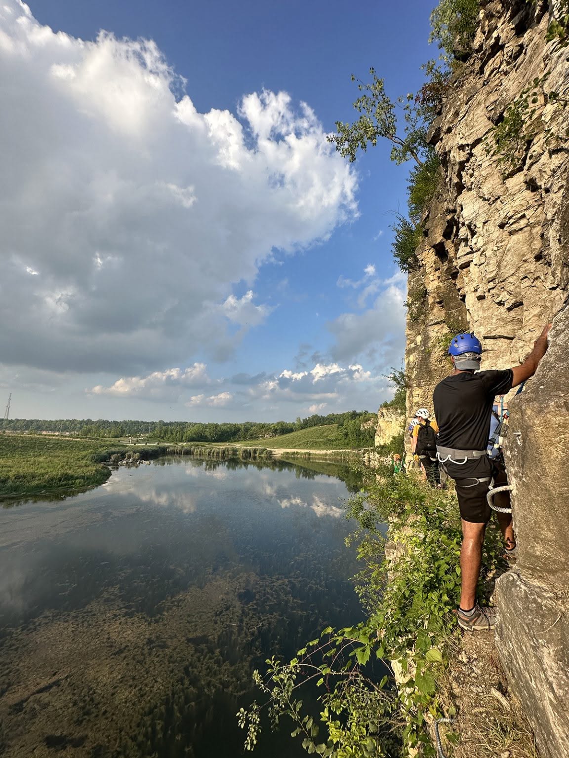 rock climber at quarry trails