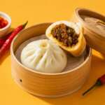 bao buns in bamboo steamer