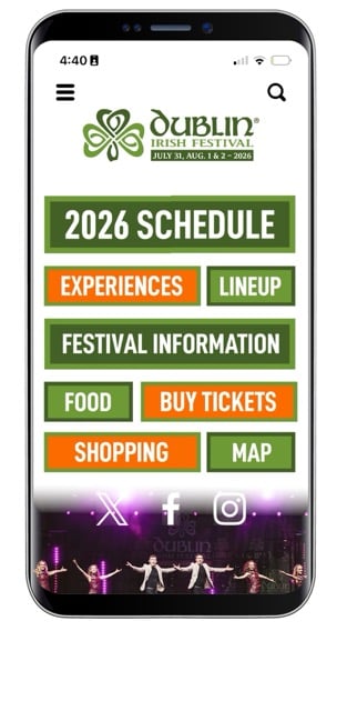 How To Experience The Dublin Irish Festival Like A Pro 1 dublin irish festival app home screen on phone
