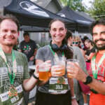 dublin irish festival attendees holding beer