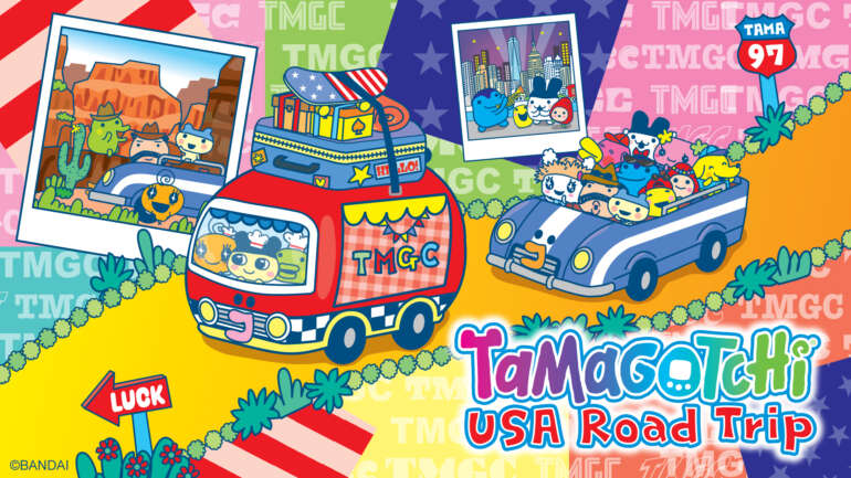 Tamagotchi USA Road Trip pop-up tour graphic