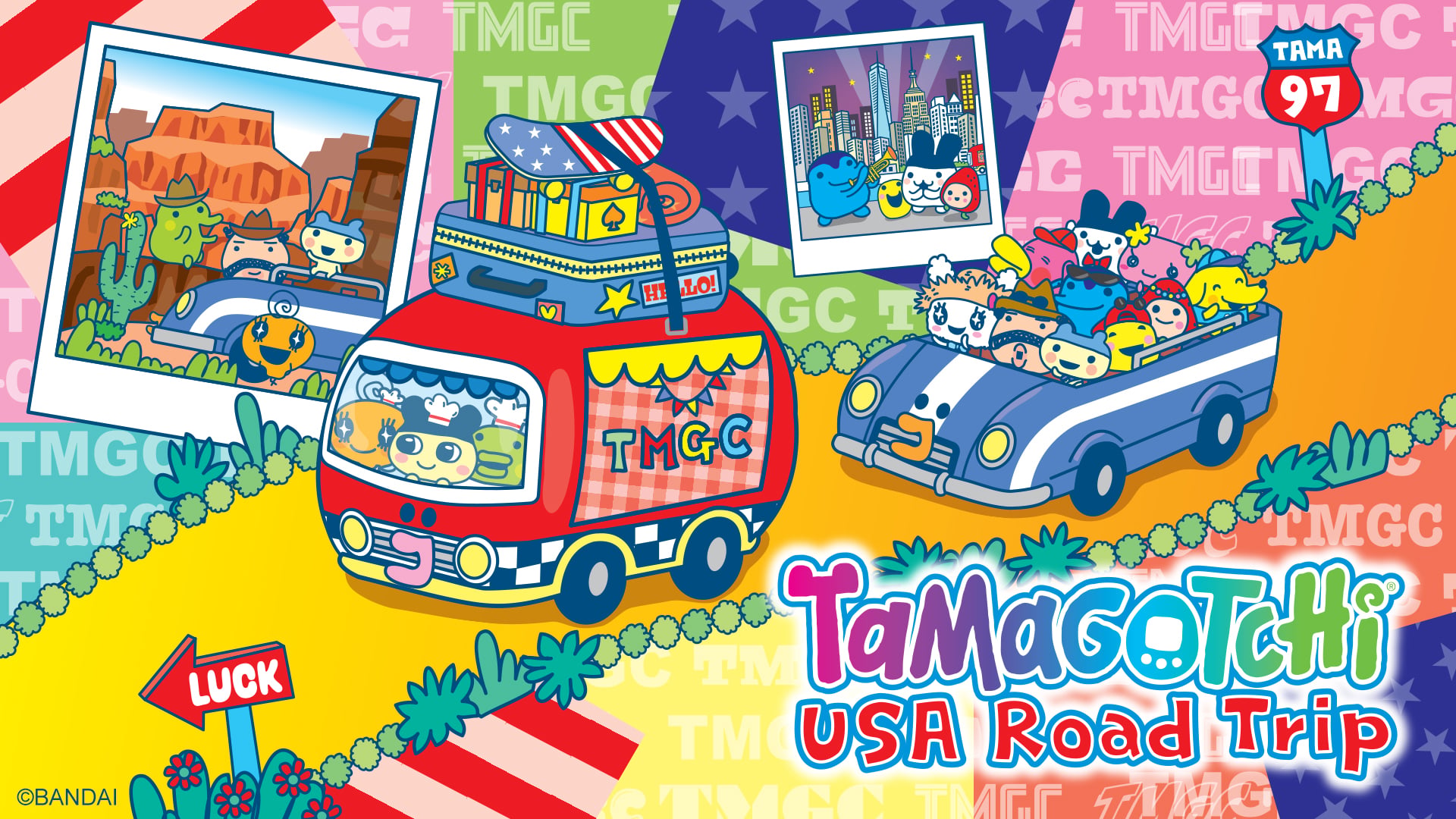 Tamagotchi USA Road Trip pop-up tour graphic