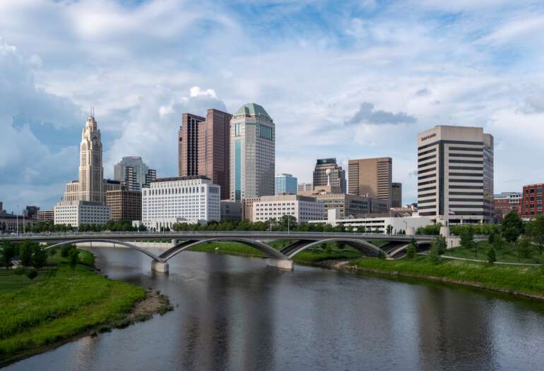 AEP Donates $1 Million To Greater Columbus Arts Council 5 columbus skyline main st bridge 1