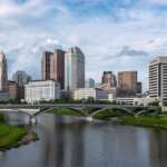 How Zero Tolerance In Ohio Schools Target The Under Privileged And Feed The School To Prison Pipeline Downtown Columbus skyline seen from the Main Street bridge