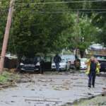 When Will Power Be Back On In Columbus After Tuesday’s Storm? debris on road after storm