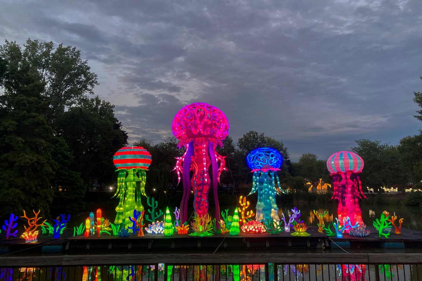 The Columbus Zoo Lantern Festival Is Coming Back With New Dinosaur Lanterns 1 chinese lanterns shaped like jelly fish