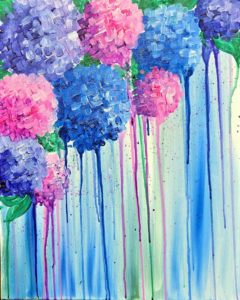 Events 6 🎨🥤💜 Paint and Sip: Dripping Hydrangeas 🌸✨