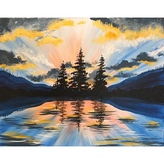Events 21 🎨🥤🌅 Paint and Sip: Edgewood Sunrise 🌳✨