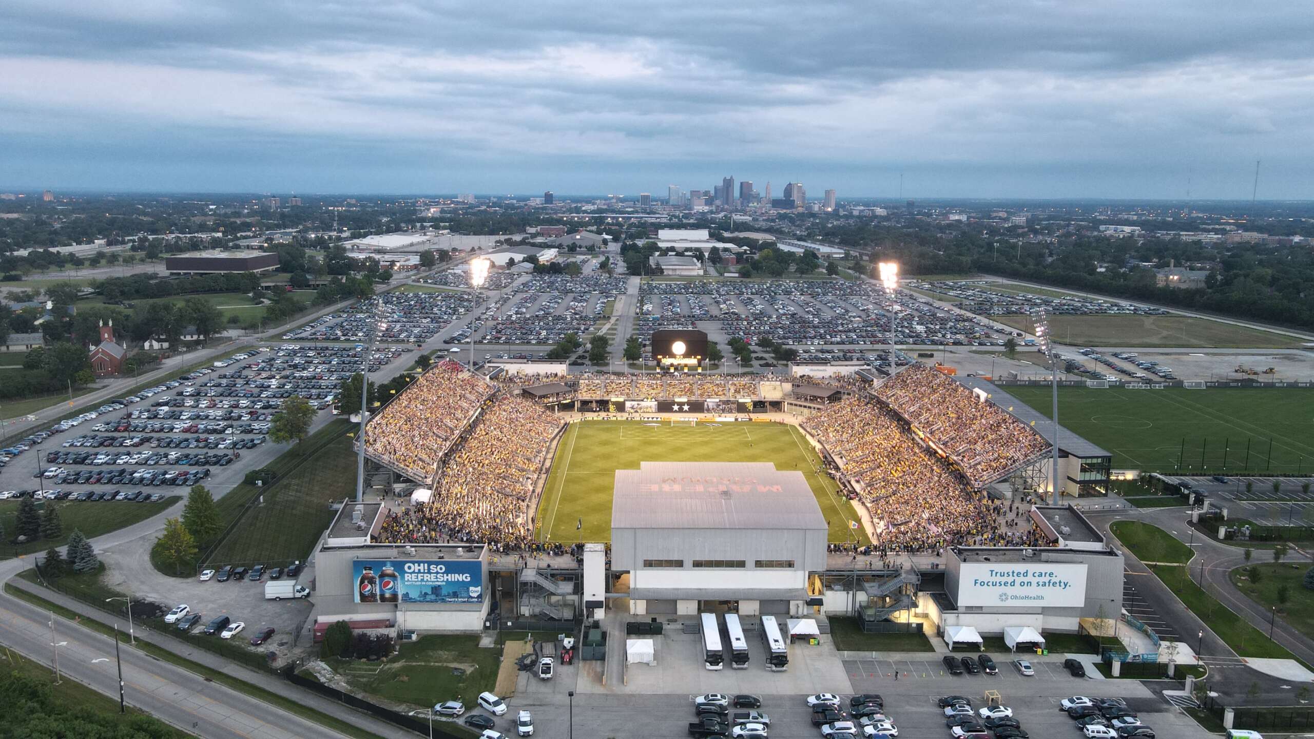 Get Ready, Columbus, The Aviators’ Home Opener Is Almost Here 1 Aerial view of Historic Crew Stadium in Columbus during a match