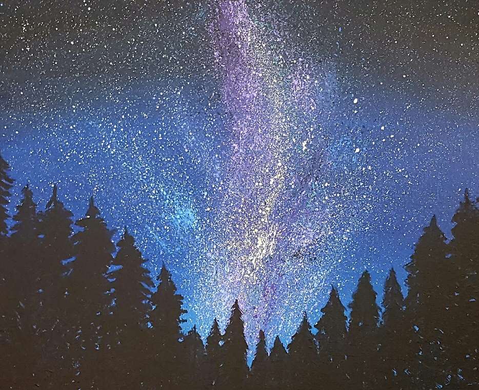 Events 21 🎨🥤🌌 Paint and Sip: Milky Way Forest 🌲✨