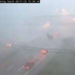 traffic cam footage showing car flipping in storm