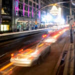 The outdoor chandelier at Playhouse Square in Cleveland