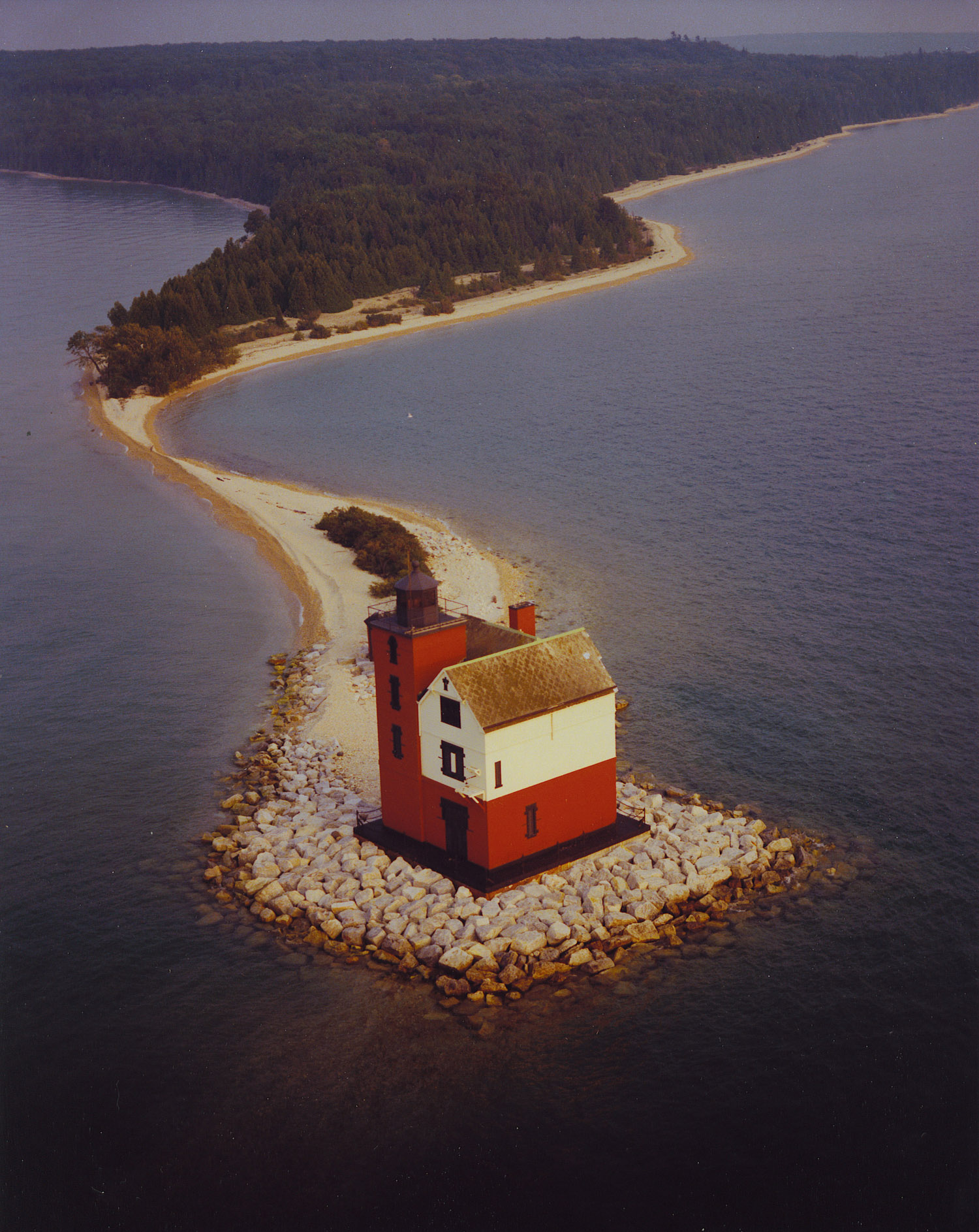 Round Island Lighthouse in the Straits of Mackinac