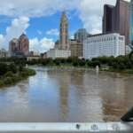 scioto river flooded through downtown columbus