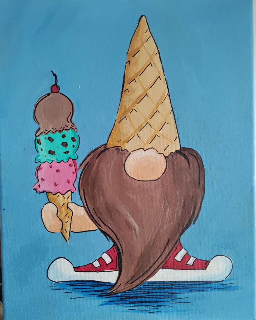 Events 5 🎨🥤🍦 Paint and Sip: Scoop There It Is 🍨✨
