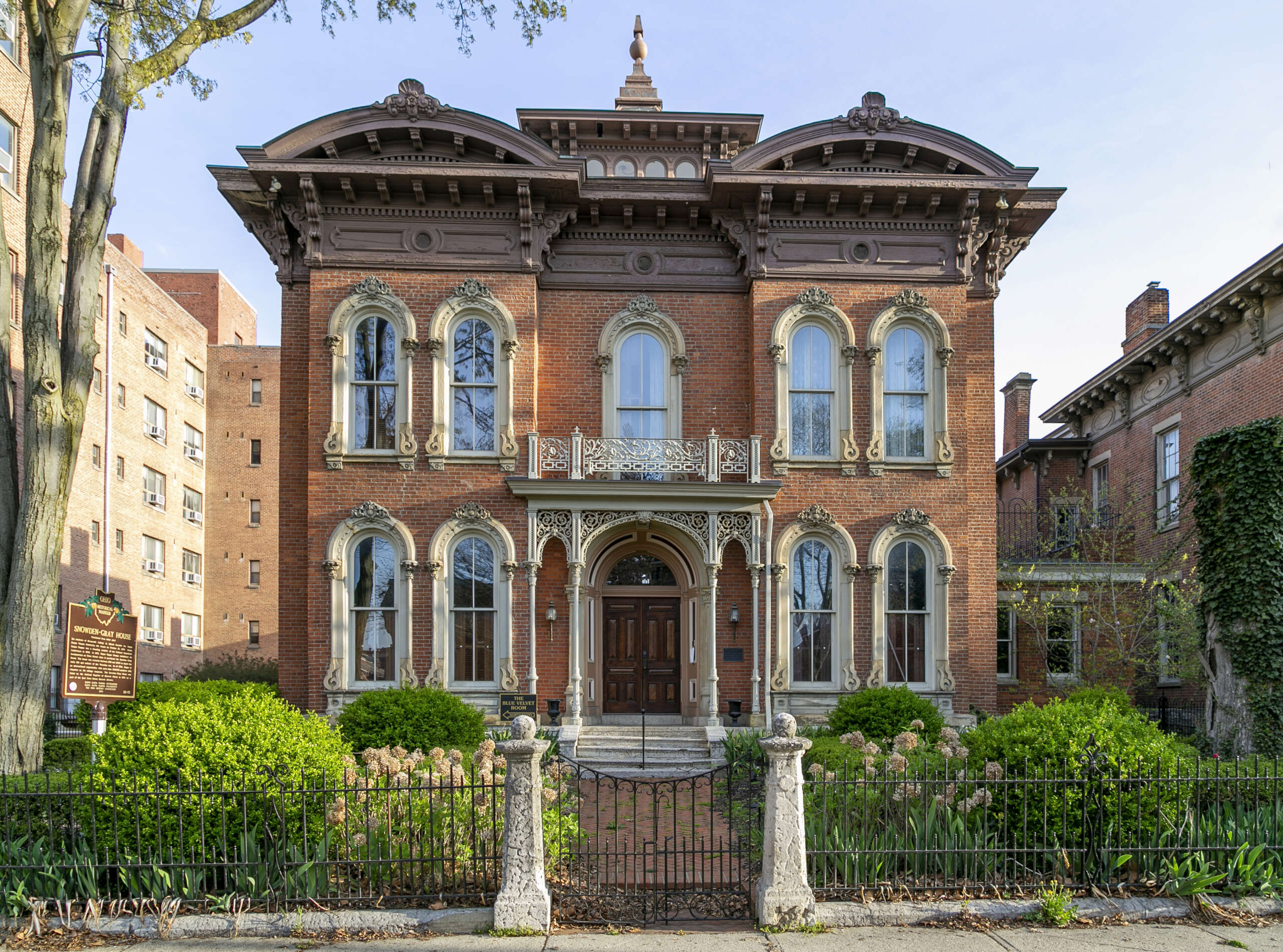 Own A Piece of Columbus History: $1.2 Million Italianate Dream Home 4 Front exterior of the Snowden-Gray House in Columbus