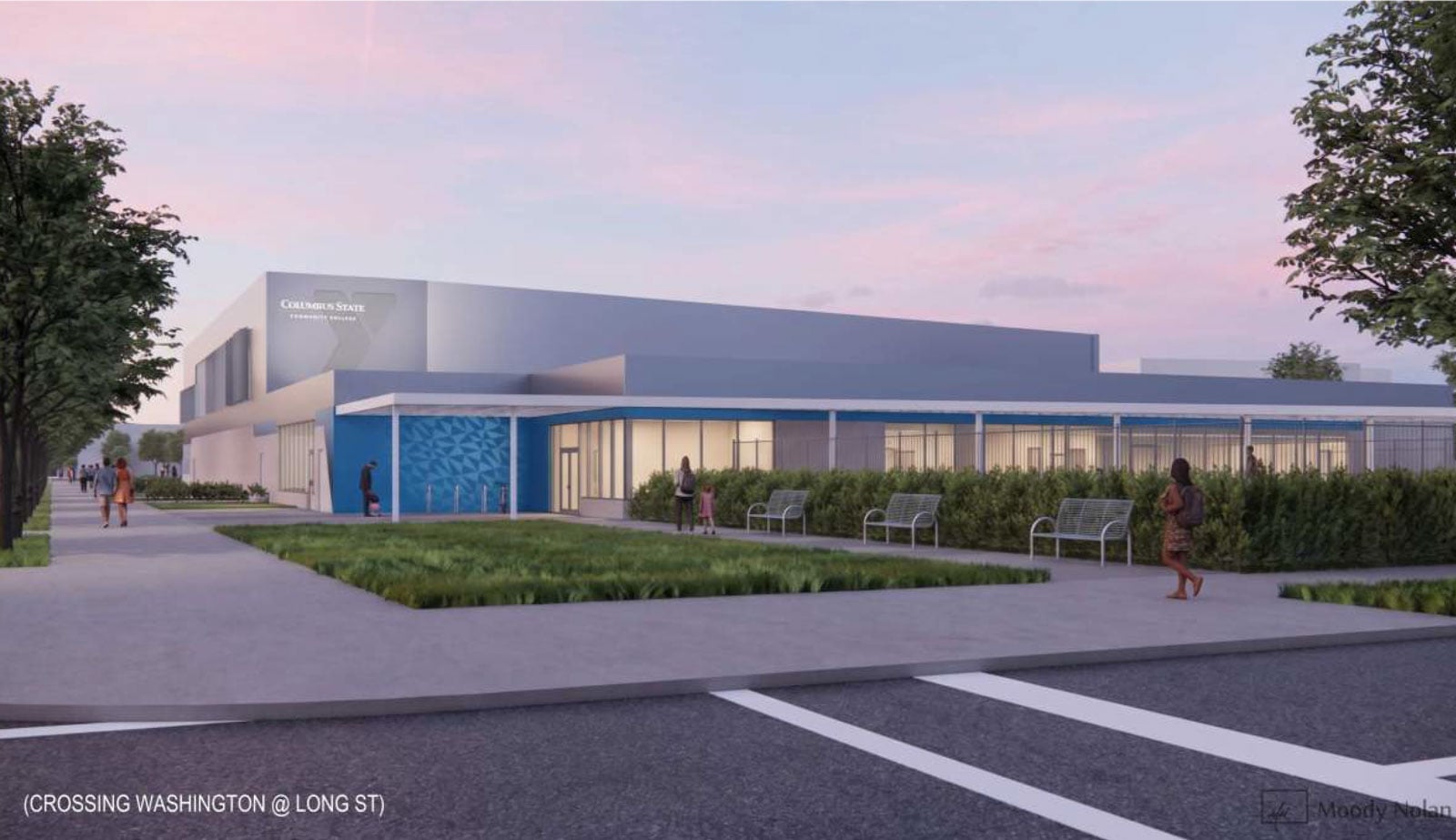 modern ymca building at columbus state community college