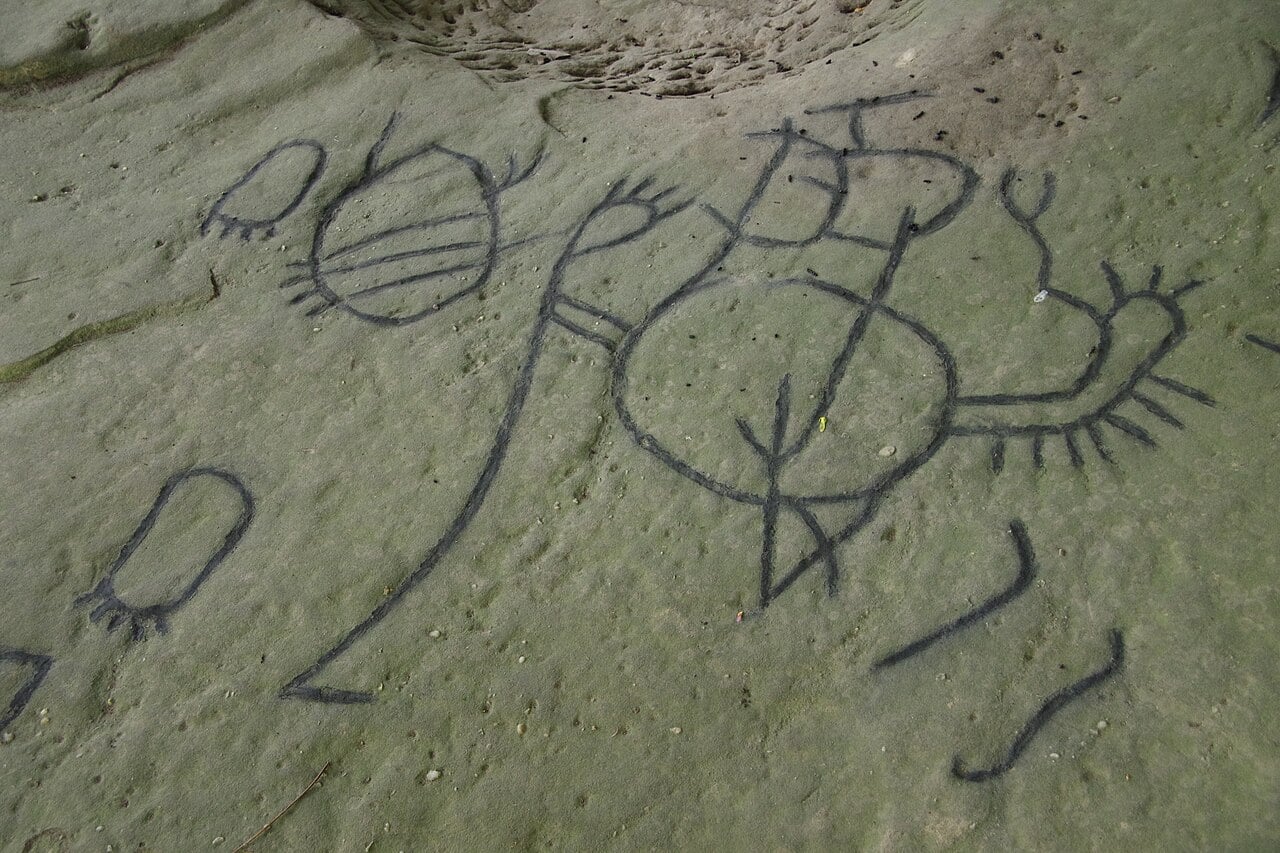 Where To Find Ancient Petroglyphs In Ohio 1 ancient drivings carved into rock
