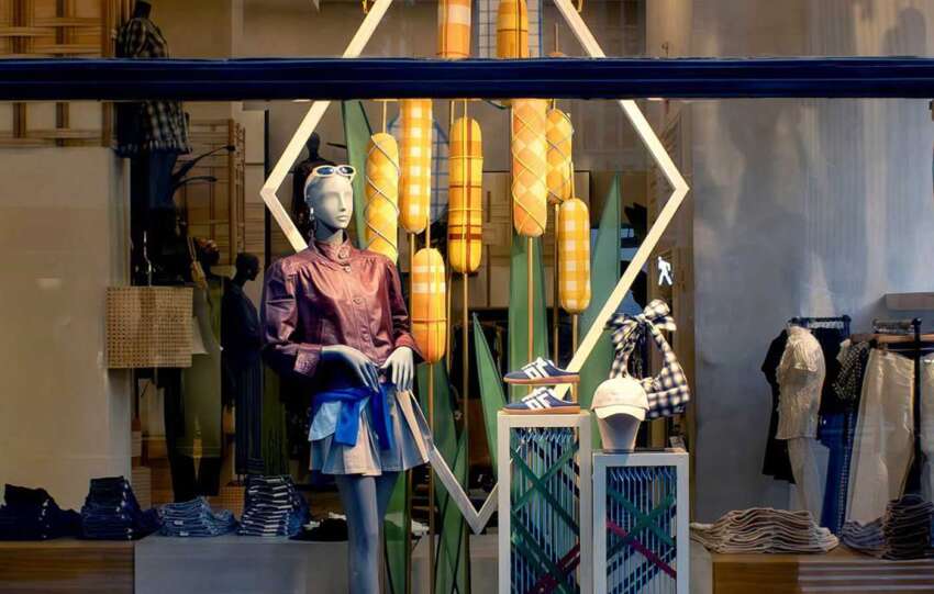 mannequin on display in window