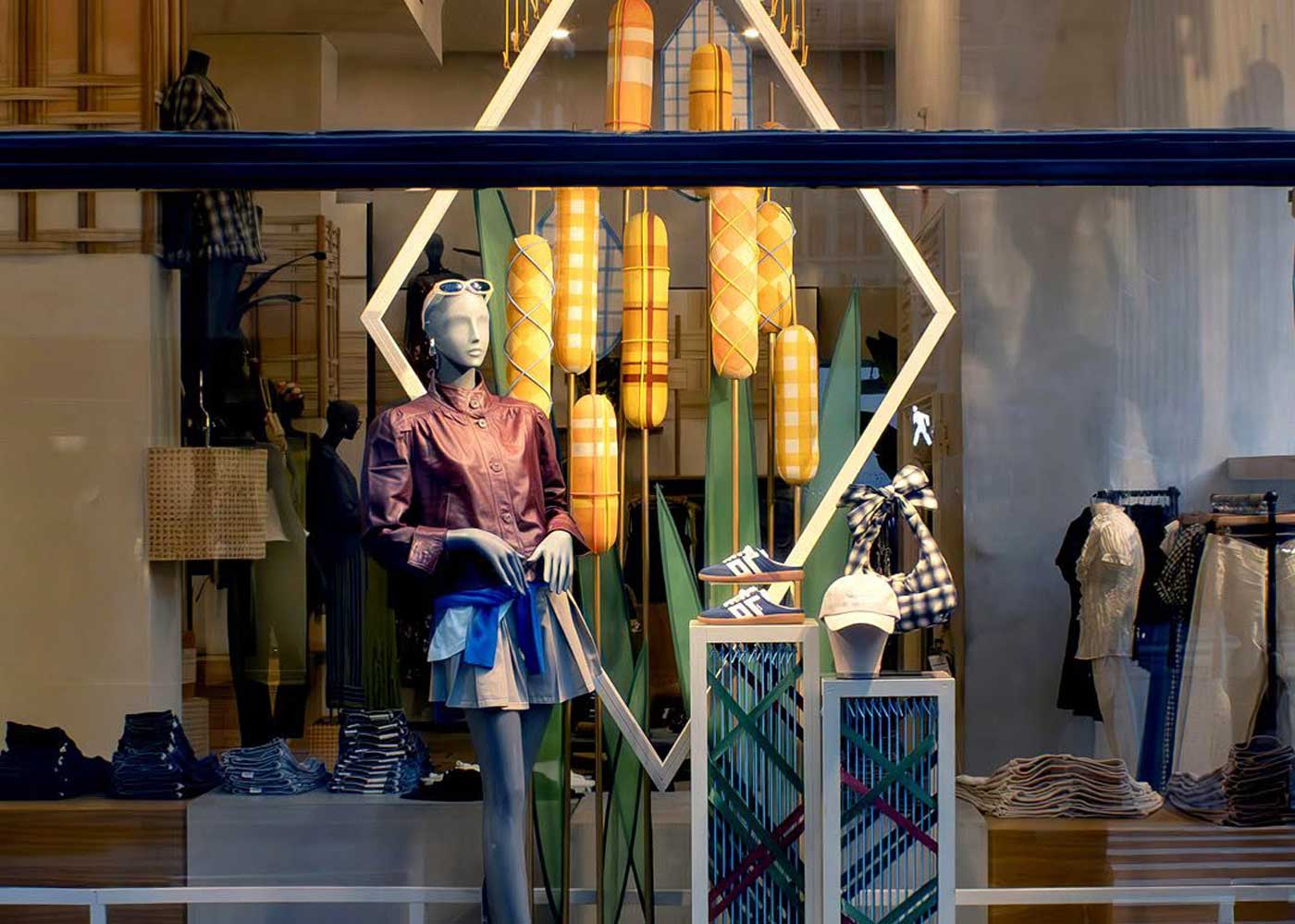 mannequin on display in window