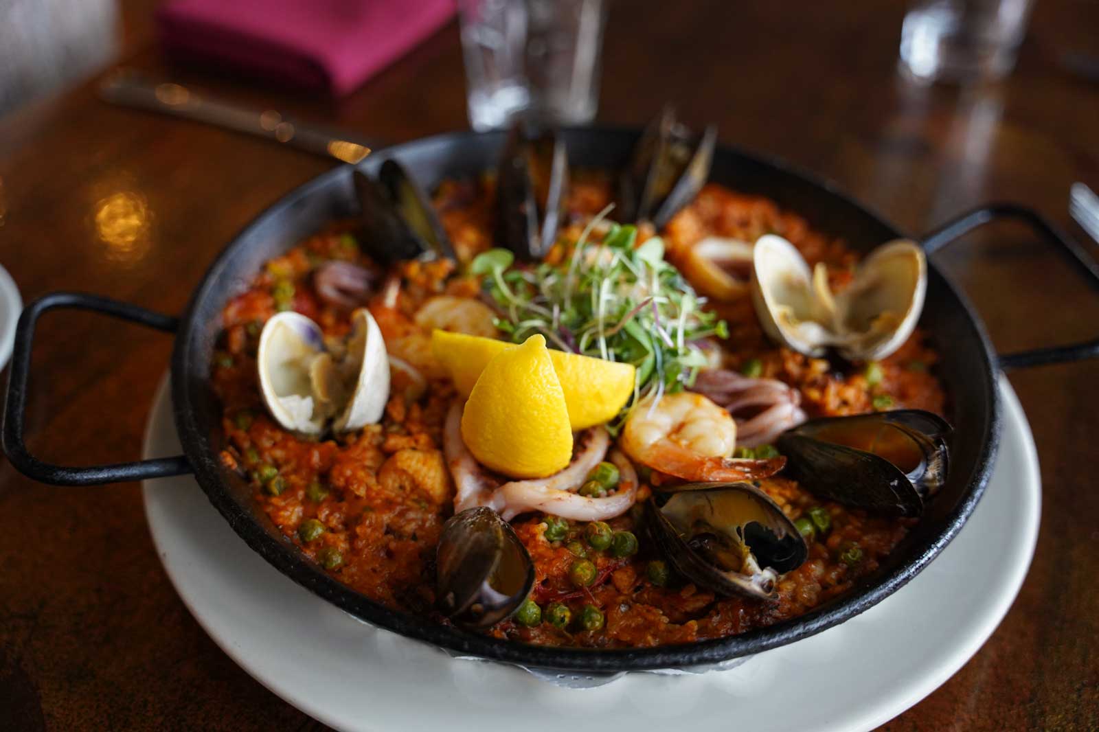 paella in dish