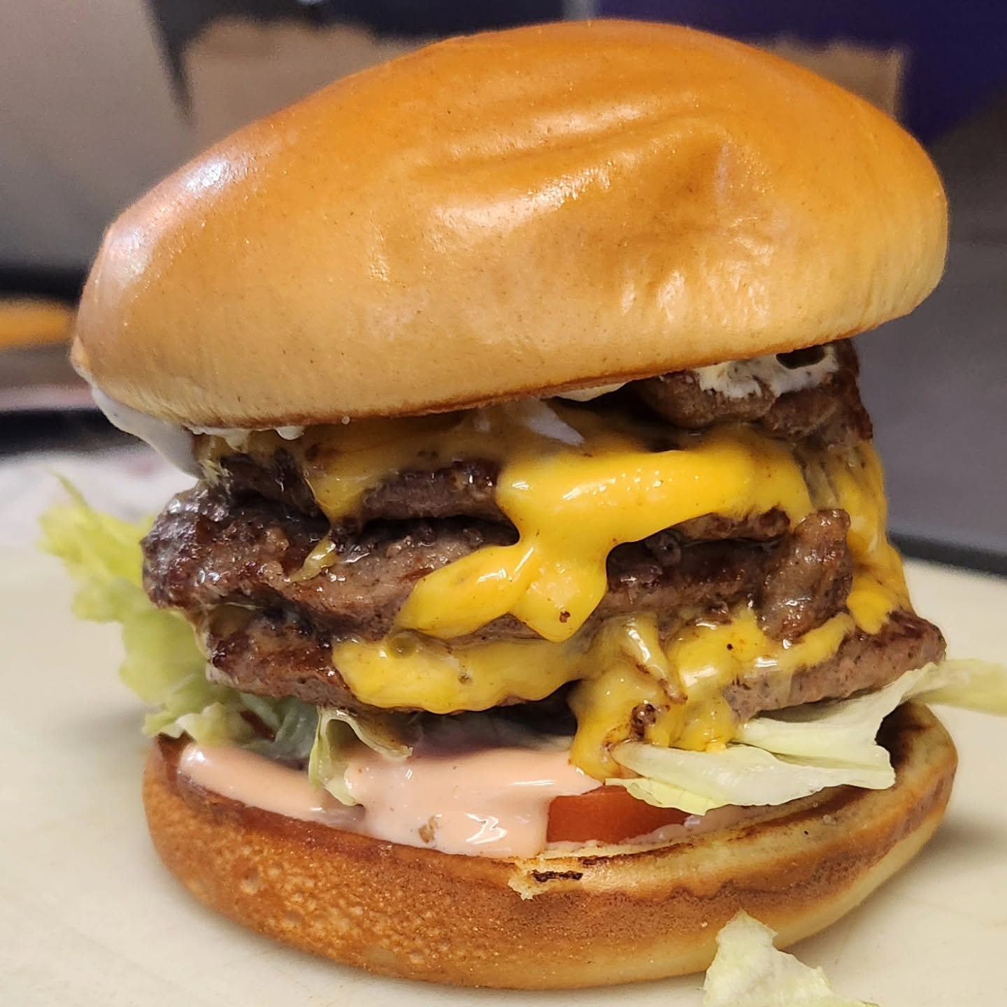 The Best Burgers In Columbus 11 smash burger with cheese on bun