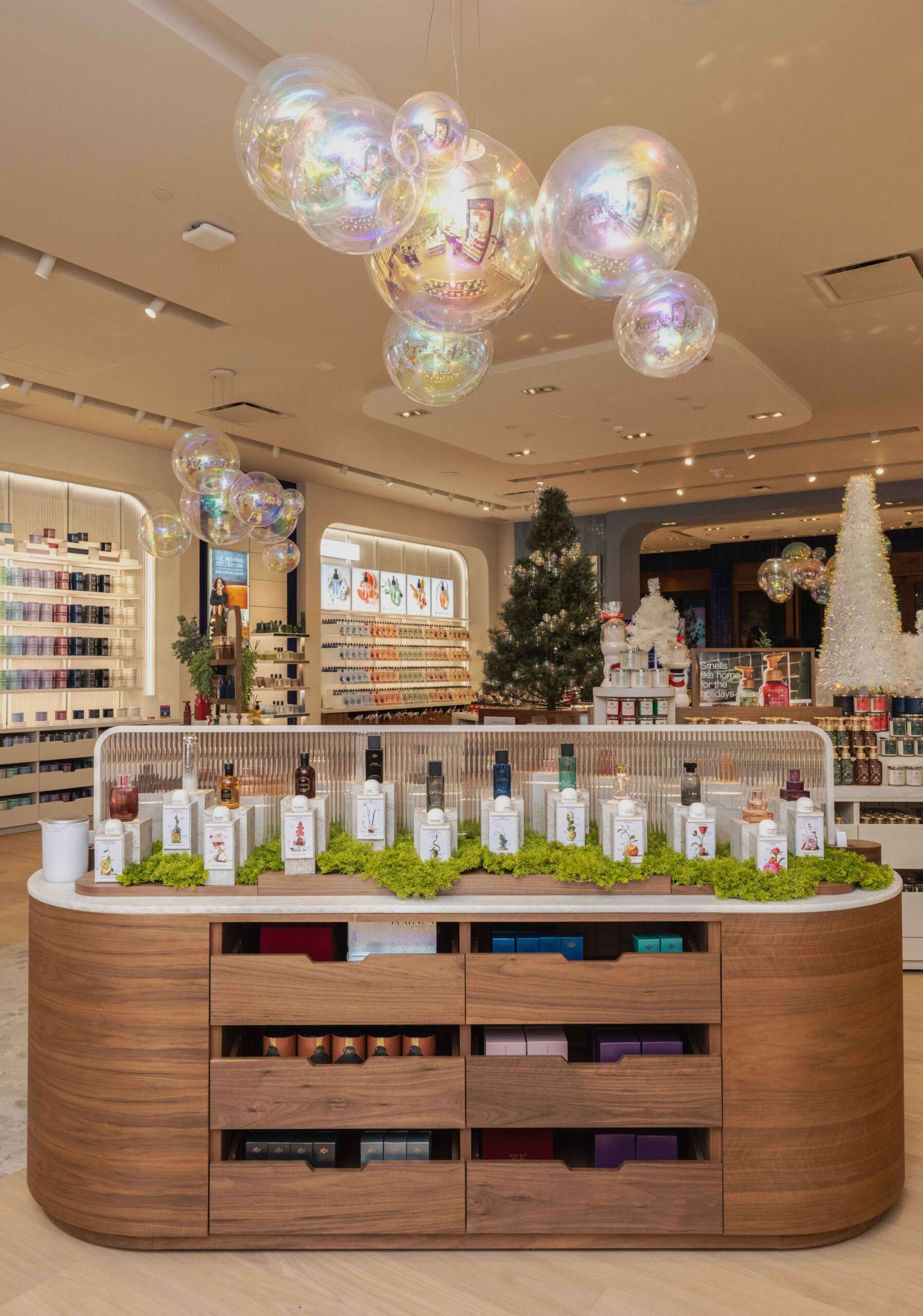 Bath & Body Works' New Store Concept Is All About Finding Your Next Favorite Scent 1 display of body products at store