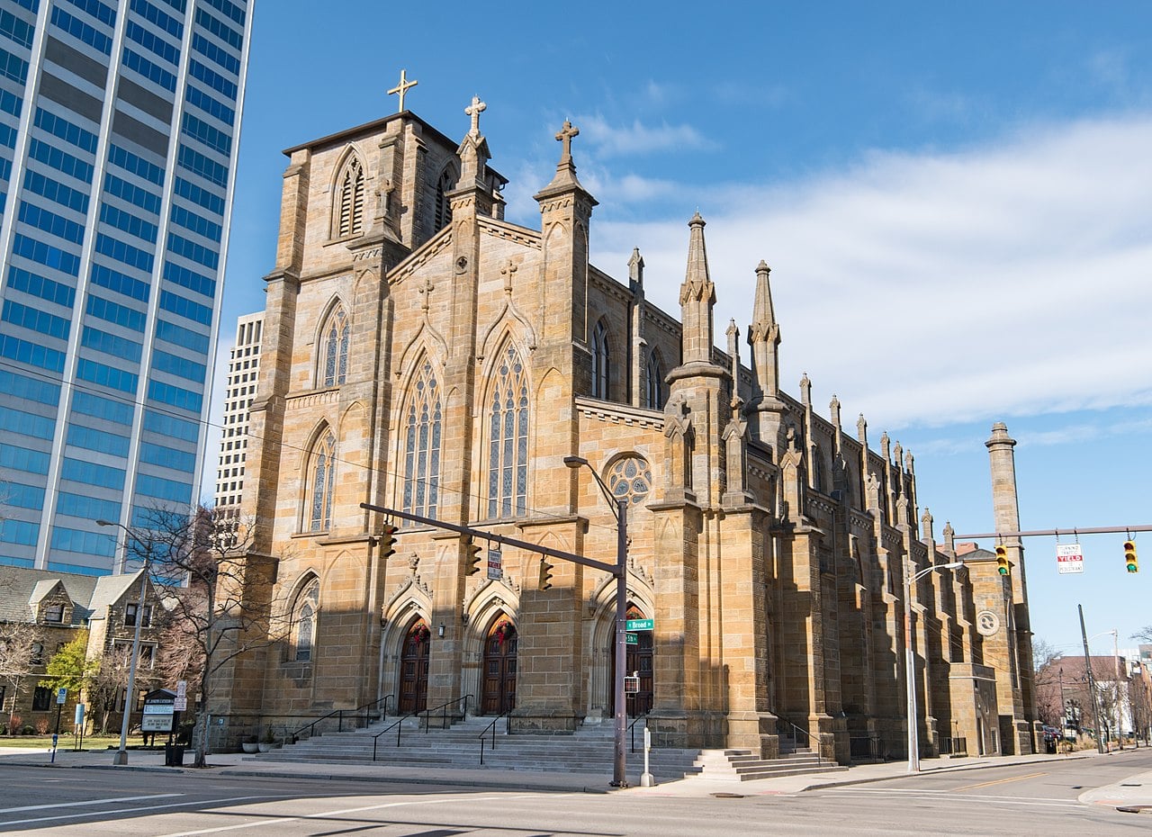 exterior of gothic cathedral