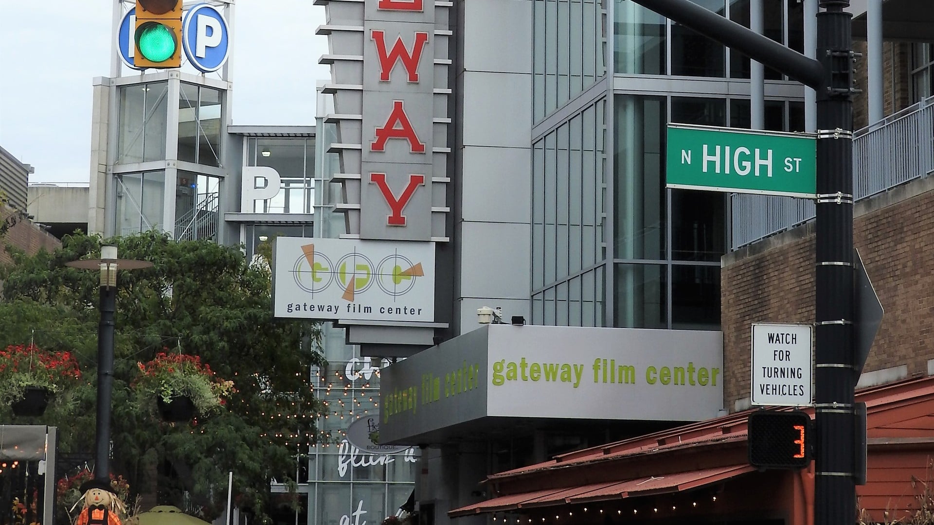 The Best Things To Do In Columbus This Weekend (October 30th–November 1st) 8 The Gateway Film Center's canopy and blade sign at the South Campus Gateway on North High Street