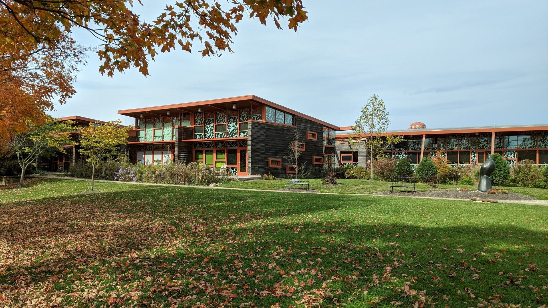 The Best Things To Do In Columbus This Weekend (October 23–25) 9 The timber-and-glass Grange Insurance Audubon Center behind its lawn, framed by maples in fall color