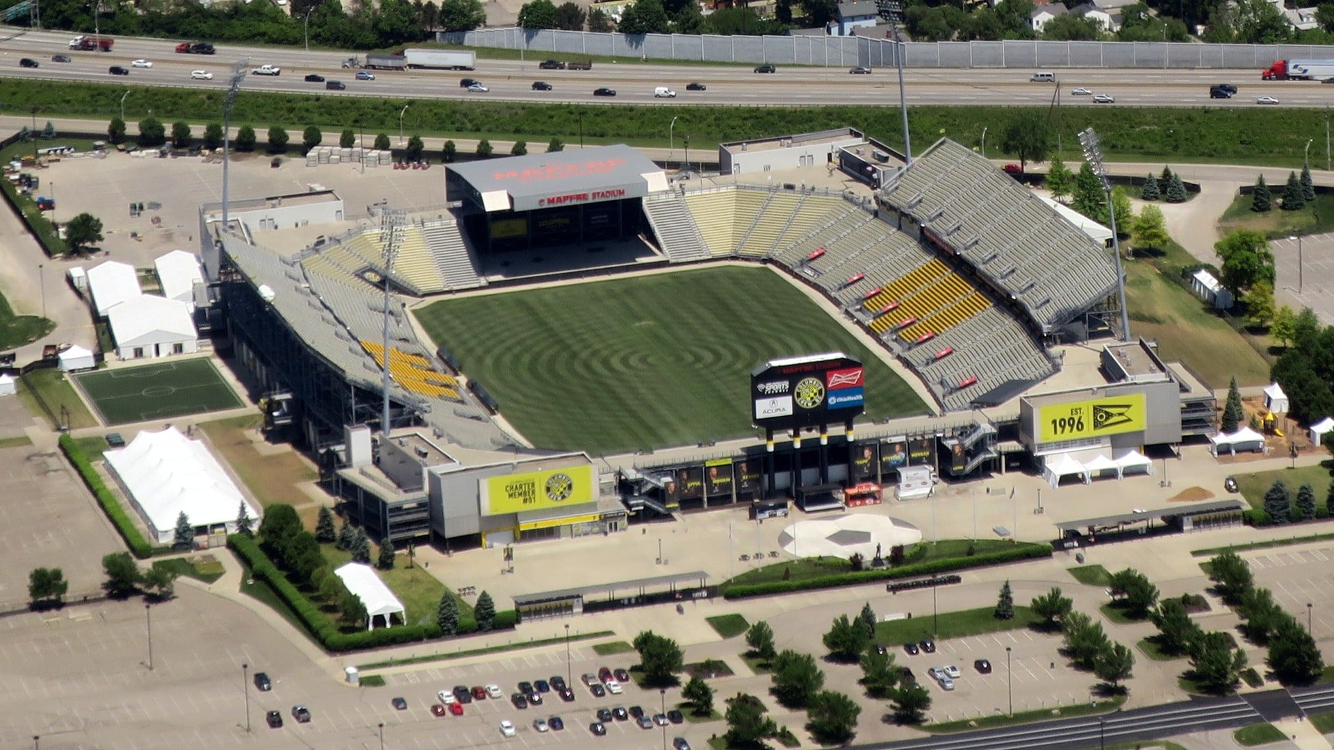 The Best Things To Do In Columbus This Weekend (October 30th–November 1st) 7 An aerial view of Historic Crew Stadium and its parking lots at the Ohio Expo Center