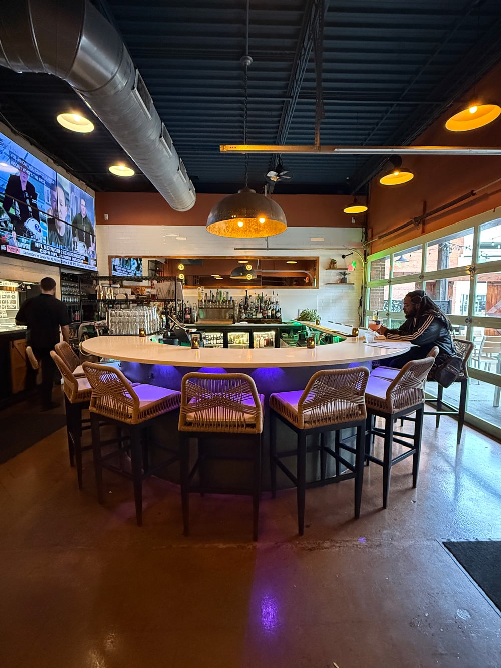 Ochoa Mexican Grill Brings Tacos And Cocktails To East Main Street 7 man sitting at rounded bar